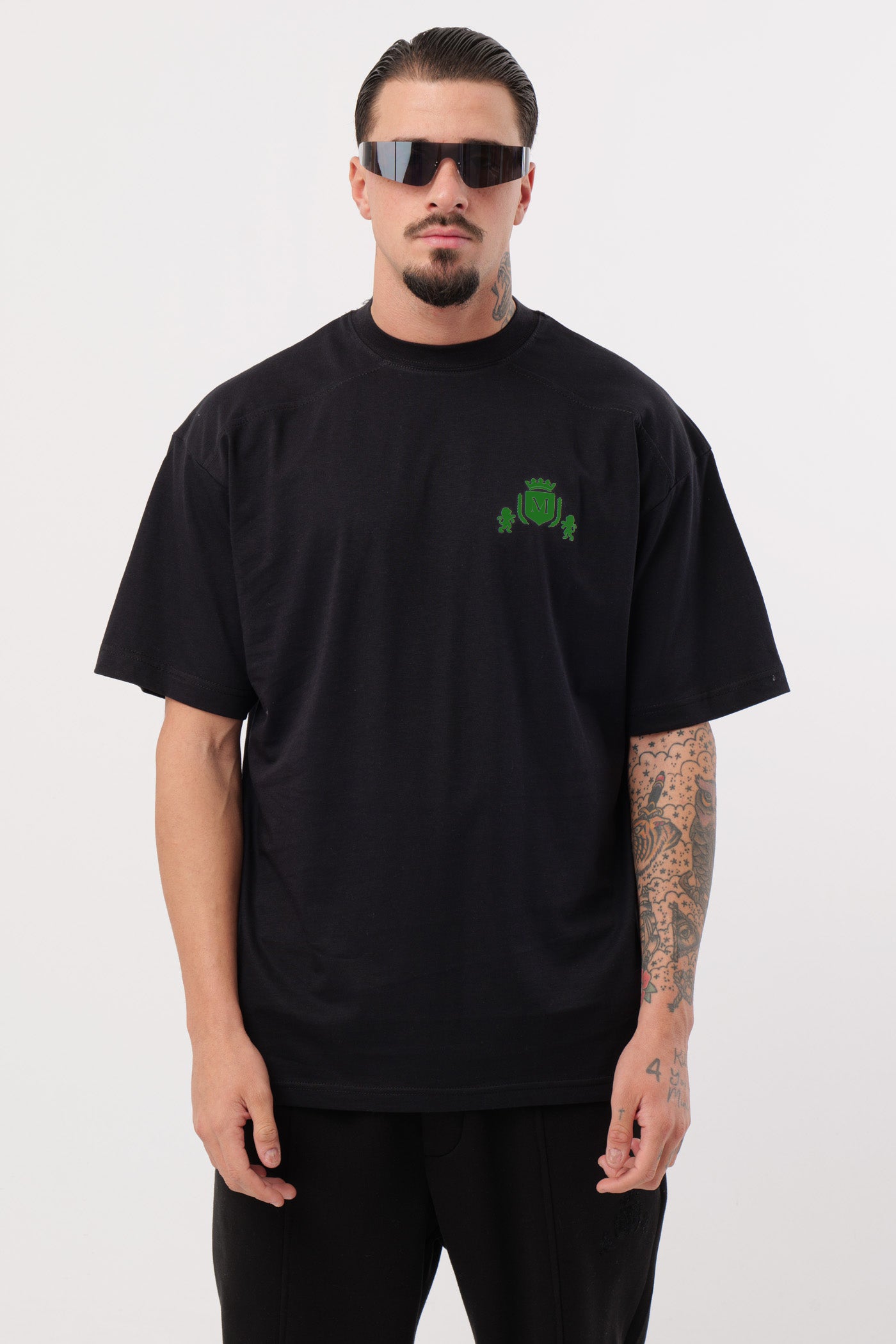 T-shirt Logo Noir Vert