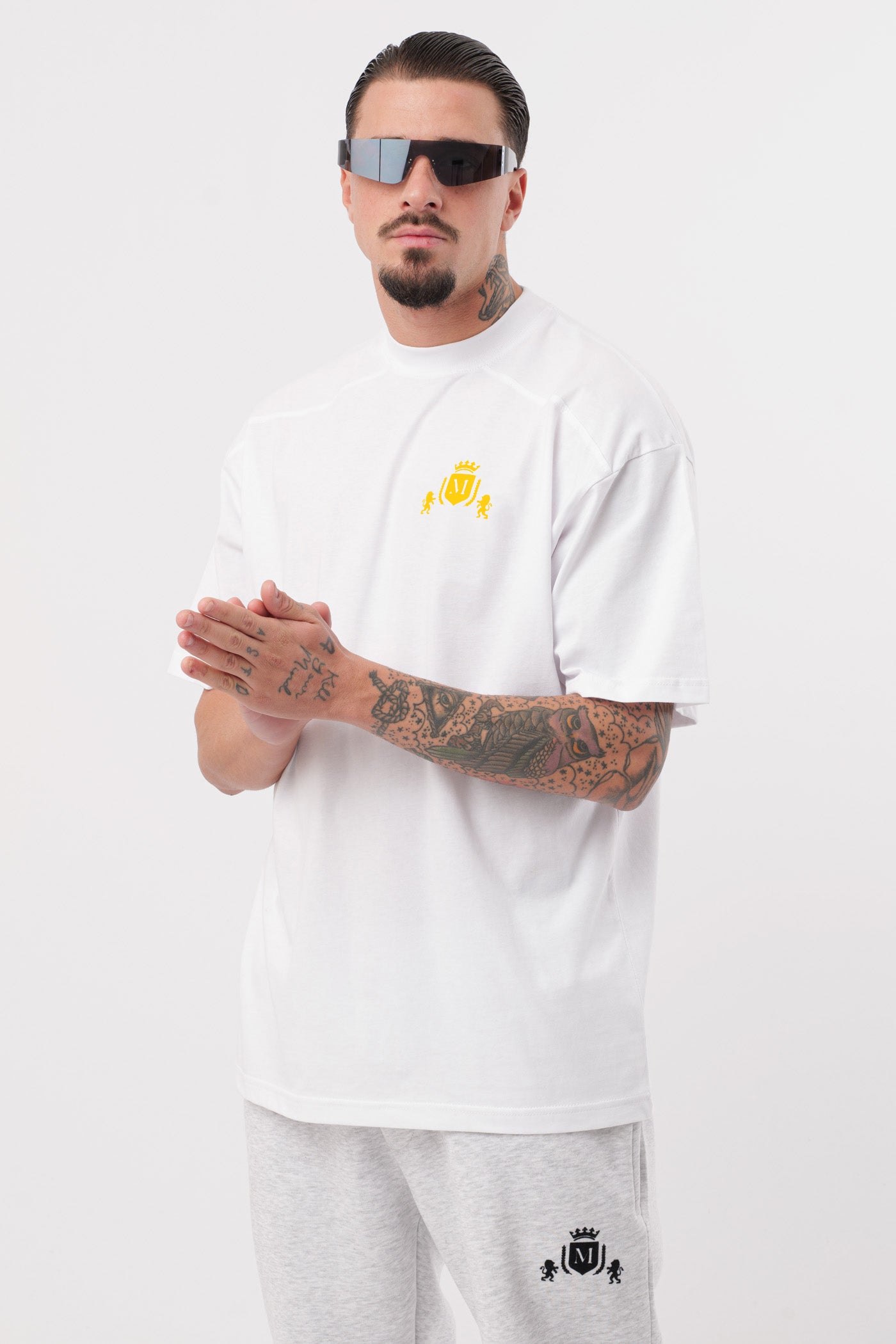 T-shirt Logo Blanc Jaune