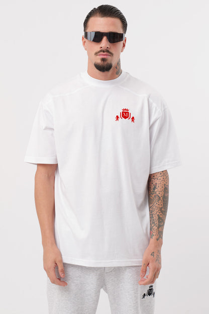 T-Shirt Logo Blanc Rouge