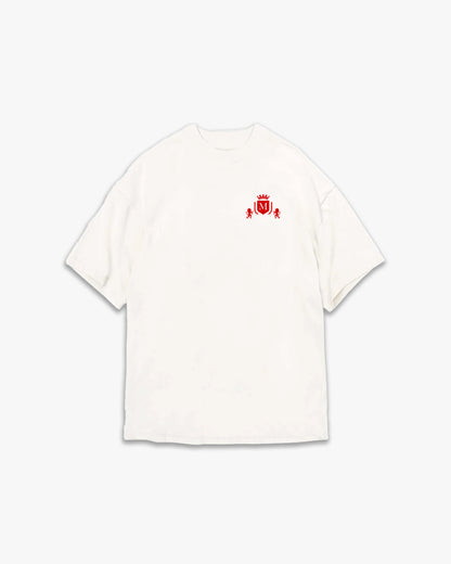 T-Shirt Logo Blanc Rouge