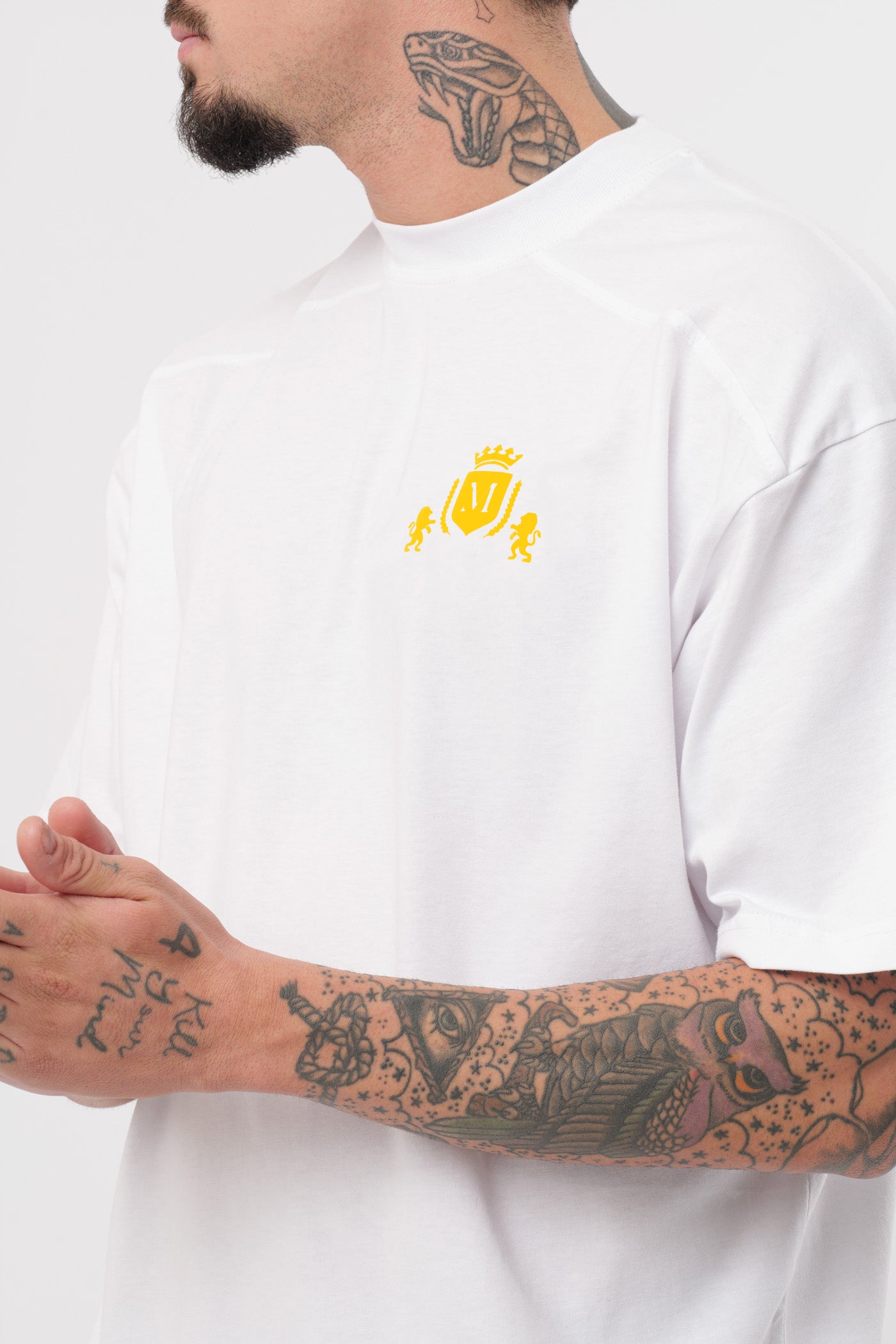 T-shirt Logo Blanc Jaune