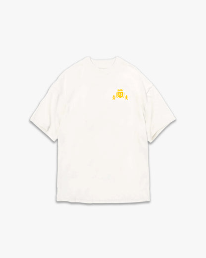 T-shirt Logo Blanc Jaune